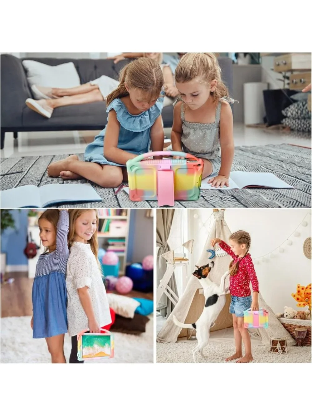 Colorful Silicone iPad Case for Kids, 9.7
